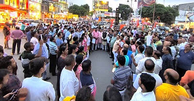 नाथ नगरी सुरक्षा समूह ने फुंका बांग्लादेश का झंडा