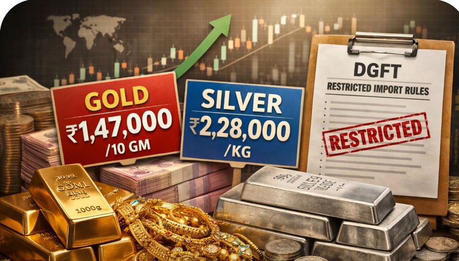 सोना 1.47 लाख हुआ, चांदी 2.28 लाख रुपये पहुंची