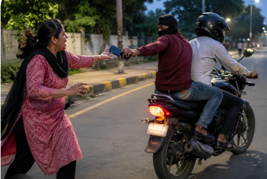 बरेली में ईवनिंग वॉक पर निकली महिला से मोबाइल झपटा, पीछा करने पर गिरकर घायल