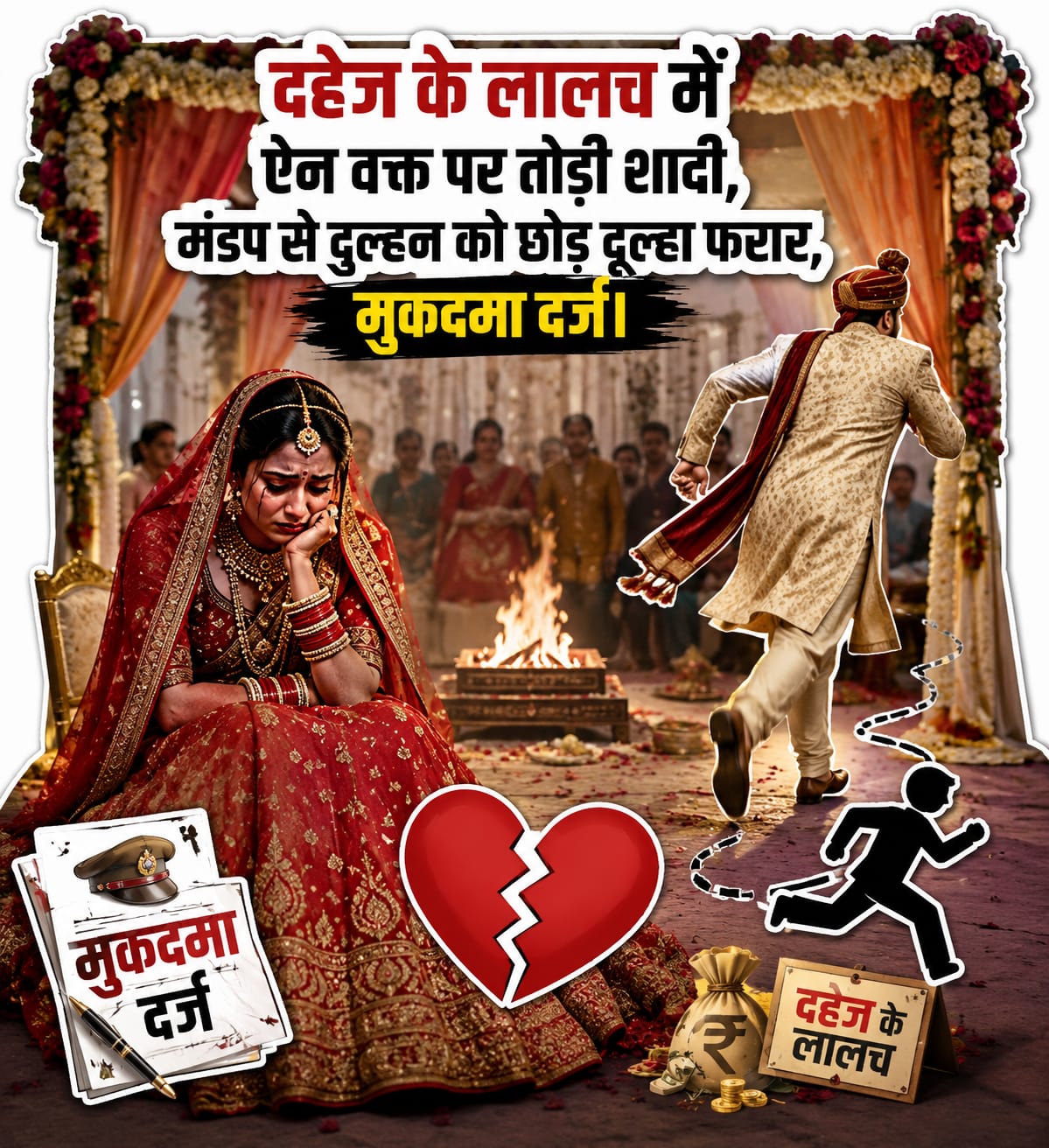 KASGANJ NEWS दहेज की अतिरिक्त मांग पर टूटी शादी, दुल्हन को मंडप में छोड़ बारात लौटी, मुकदमा दर्ज